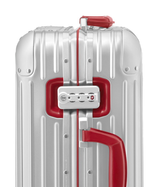 Original Cabin Twist Suitcase in Silver & Red | RIMOWA