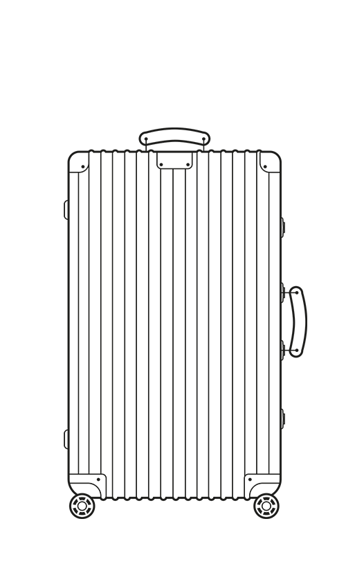 Rimowa Classic Cabin Carry-On Suitcase in Black - Aluminium - 21,7x15,8x9,1