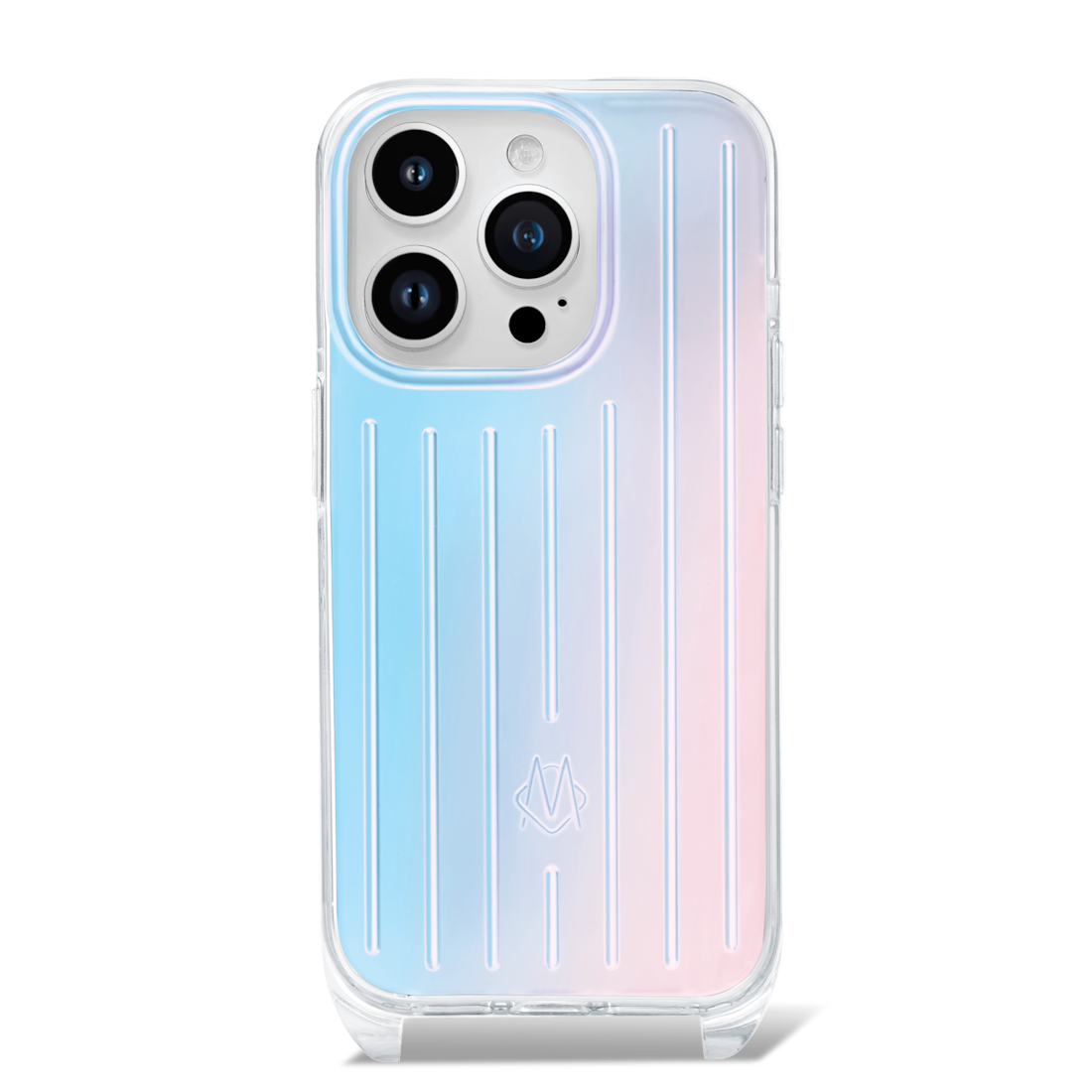 Tech Accessories - Polycarbonate Iridescent Case for iPhone 15 Pro with  Strap