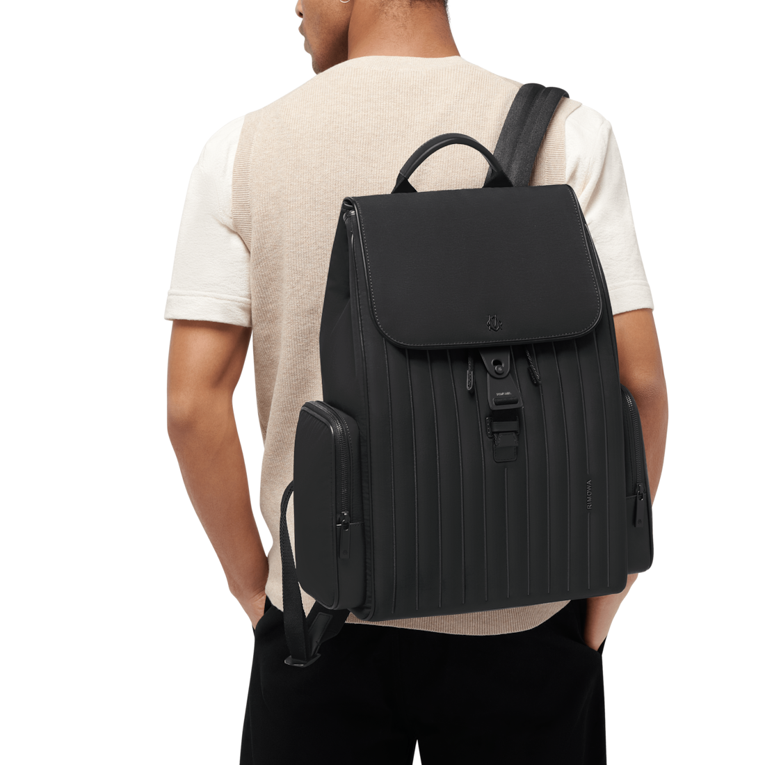 Never Still - ナイロン Flap Backpack Large