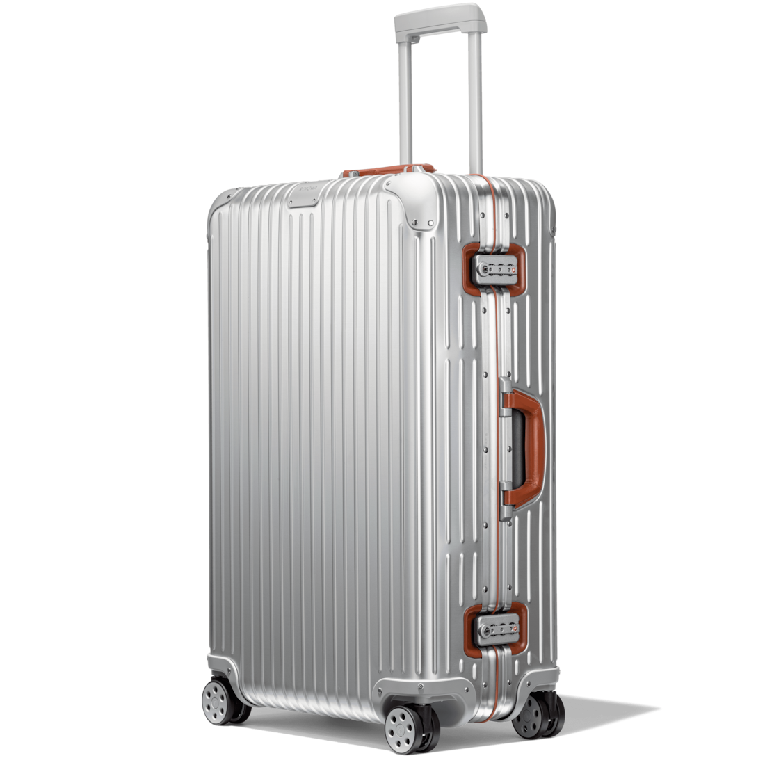Original Check-In L Twist Suitcase in Silver & Brown | RIMOWA