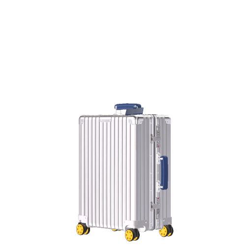 RIMOWA Classic Flight Suitcase 2wheels 35L Silver Blue Logo Discontinued  USED